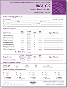 RIPA-G:2 Examiner Record Booklets (25)